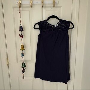 Old Navy Navy Crochet Detail Dress